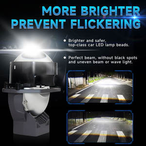 Faros Delanteros de Repuesto con Lente Bi-Proyector LED Súper Brillantes de 3 Pulgadas, 65 W, 8000 Lúmenes, 6000 K, Resistentes al Agua IP68, Ajuste Universal para Automóvil - Product Image 6