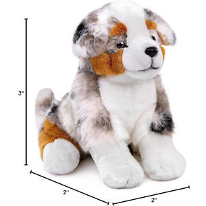 B100 סיטונאי אוסטרלי רועה כלב סרסק ריאליסטי מתנה ממממולא בנות חיות ילדים ילדים מתנה תפאורה לבית תפאורה מחבק צעצוע - Product Image 4