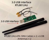 Realtek RTL8812AU Çift Antenli Raspberry Pi Görüntü İletim 5G WiFi Alıcı-Verici Ağ Kartı Modülü RTL8812 RTL8812BU
