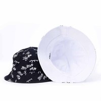 Chapeaux de seau de plage de pêcheur blanc à motif de bord Logo personnalisé Chapeau seau moelleux Chapeaux seau brodés en cuir
