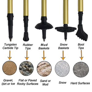 Bâtons <span class=keywords><strong>de</strong></span> randonnée pliables en alliage d'aluminium premium 7075/6061, bâtons <span class=keywords><strong>de</strong></span> trekking portables et réglables pour l'escalade et le <span class=keywords><strong>ski</strong></span> - Product Image 3
