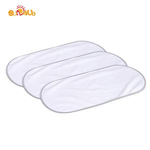 Tapis à langer pour bébé réutilisable, pliable, lavable en machine, en <span class=keywords><strong>coton</strong></span>, à double couche imperméable, écologique, 68,58 x 33,02 cm - Product Image 2