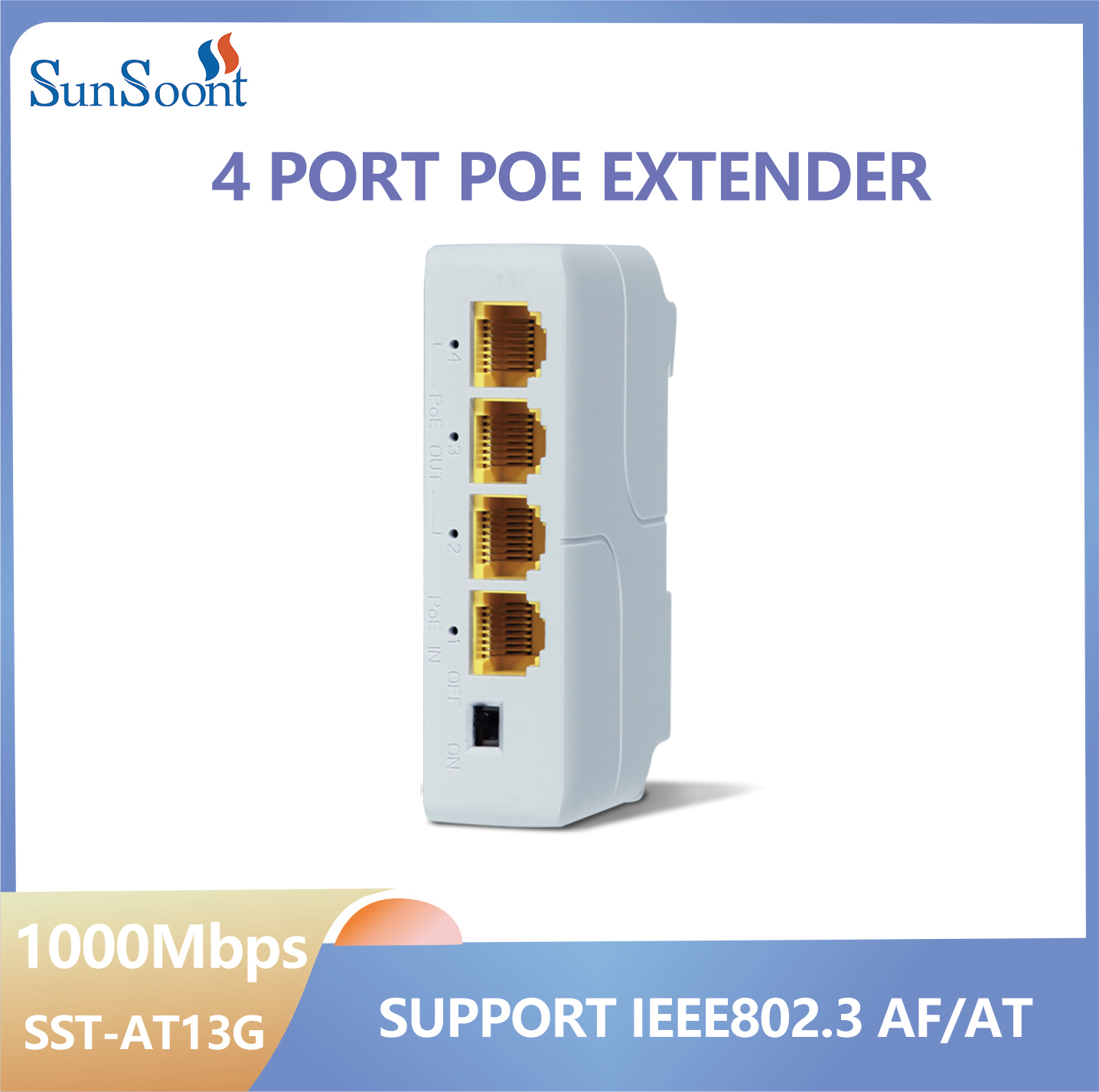 Switch PoE Extender 4 Porte 100Mbps – Estende La Rete Fino A 250 Metri Per Telecamere IP E Dispositivi PoE
