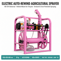 Pulvérisateur Agricole Électrique 48V 72V, Machine de Pulvérisation de Pesticides Alimentée par Batterie, Enrouleur de Tuyau à Retour Automatique, Pompe Haute Pression