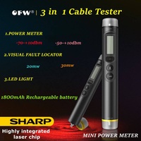 OFW Original Mini 3-en-1 : Testeur de puissance optique, localisateur visuel de défauts FWV-05, testeur de câbles compatible POE/GSM/SDK pour FTTH/Fttx