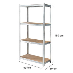 5 קומה גבוהה מדפים יחידת פלדה מגולוונת גדול מחסן תעשייתי מגולוון מדפים יחידת מדפים - Product Image 1