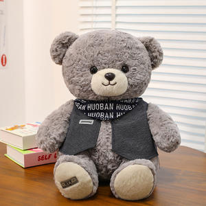 Venda Direta da Fábrica Belo Tempo, Brinquedo de Pelúcia Jack <span class=keywords><strong>Bear</strong></span>, Urso de Pelúcia Clássico Cinza com Algodão PP - Product Image 2