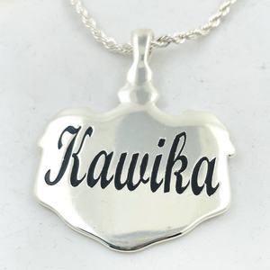 Collier avec grand pendentif d'armes hawaïennes JX265, personnalisable avec un nom, chaîne en émail, bijoux samoans en gros, pour femmes, hommes et garçons - Product Image 5