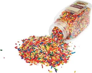 Chefs Select Decorative Rainbow Sprinkles Value Size Gluten Free Certified Polymer Clay Sprinkles for Kids