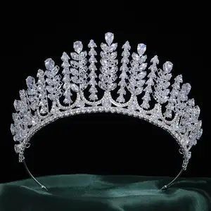 Retro barok gelin prenses sınır ötesi satış saç aksesuarları kristal güzellik büyüleyici en iyi satmak ürünleri Tiara