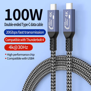 Cable Usb C PD 100W 20V 5A Soporte 4K Audio Video <span class=keywords><strong>20Gb</strong></span> Velocidad de transferencia Usb 3,2 Gen2 para teléfono móvil Cable Android Fabricantes - Product Image 3
