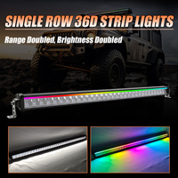 Barre lumineuse LED RGB 38 pouces 360W avec DRL dynamique, phare de travail tout-terrain pour 4x4, camion, Jeep, SUV, VTT, UTV, pick-up, lampe auxiliaire de toit
