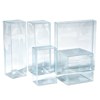 Boîte en plastique PVC transparente pliable personnalisée, boîte d'emballage transparente recyclable pour cosmétiques, cadeaux, jouets, présentation