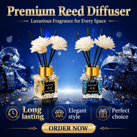 Ensemble cadeau diffuseur de parfum en rotin de luxe sur mesure en gros |   Désodorisant d'ambiance longue durée sans BPA, marque privée OEM pour la maison