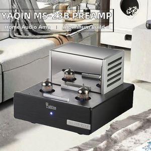 Préamplificateur phono 2 canaux YAQIN MS-23B MM RIAA <span class=keywords><strong>12AX7</strong></span> avec construction en aluminium, amplificateur domestique - Product Image 4