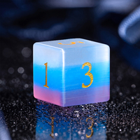 Offre Spéciale – Jeu de dés DND œil de chat polyédriques de 16 mm faits à la main avec logo personnalisé, trois couleurs – Dés DND D6 D20 pour Dragons & Dungeons et RPG