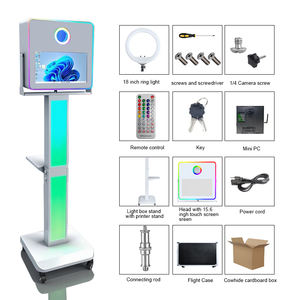 Machine Photobooth Premium avec écran tactile LCD 15,6 pouces, éclairage LED et support, pour selfies, avec montage rapide - Product Image 6