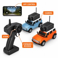 Voiture RC rapide avec caméra 1:64, télécommande, caméra HD WiFi, jouet pour enfants, 2 couleurs, application photo/vidéo/VR, mini voiture électrique pour garçons