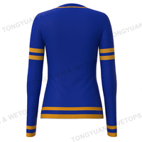 Vêtements personnalisés BSCI avec votre logo, pull en tricot bleu or, broderie, sororité grecque, pull pour femmes