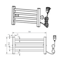 Toallero Eléctrico de Pared con 4 Barras, Calentador de Toallas Enchufable Blanco para Baño