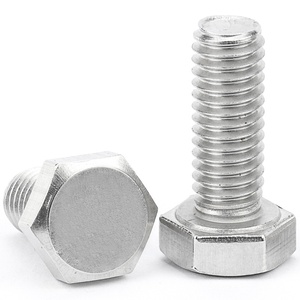 Ốc vít công nghiệp Kit kẽm mạ chống ăn mòn 304 thép không gỉ Hex Bolt Nut din933 M7 <span class=keywords><strong>M40</strong></span> lớp 4.8 100 mét chiều dài - Product Image 1