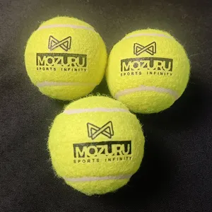 Bola de tênis promocional impressa personalizada, bola de tênis de borracha pequena cor azul laranja, bola com logotipo personalizado para treinamento