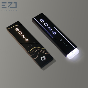 Fabricación de placa de puerta de luz LED de acrílico y acero inoxidable para apartamento, <span class=keywords><strong>hotel</strong></span> u oficina - Product Image 4