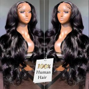 Perruque sans colle en <span class=keywords><strong>cheveux</strong></span> humains vierges vietnamiens bruts, alignés sur les cuticules, ondulés, avec dentelle suisse HD, pour femmes - Product Image 1