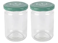 300ml round Glass Jam Jar With Metal Lid Storage Pickles Jar for Food