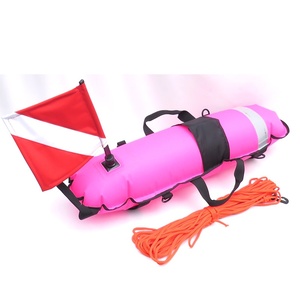 Boya flotante de nailon en forma de barco para buceo y pesca submarina, completa con línea de 25 m - Product Image 5
