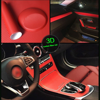 3d Texture Noir rouge Bleu orange argent accessoires d'intérieur automobile films de décoration en vinyle personnalisés autocollant en fibre de carbone pour voiture