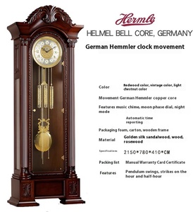 Đồng hồ đứng bằng gỗ cơ khí theo phong cách retro với chức năng kêu vang tự động để nói thời gian đều đặn - Product Image 3