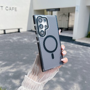 Funda Magnética para Teléfono Móvil con Patrón de Fibra de Carbono para <span class=keywords><strong>Samsung</strong></span> S26 S25 S24 S23 S22 Ultra 25A 34 A35 A54 A55, Funda Antigolpes - Product Image 5