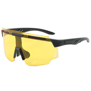 Cycling Goggles Black <b>Frame</b> PC Lens UV400 Anti Slip Outdoor Sports Travel Men's Unisex <b>Large</b> <b>Frame</b> Type 3 Sunshades - Product Image 2