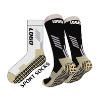 Ventes directes d'usine de genouillères de football antidérapantes personnalisées, chaussettes antidérapantes de football/basket-ball/hockey sur glace