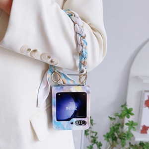 2024 fundas impermeables de Color degradado para teléfono móvil con bufanda de seda correa para teléfono móvil para Samsung Galaxy <span class=keywords><strong>ZFLIP</strong></span> 6 5 <span class=keywords><strong>4</strong></span> 3 Vivo XFLIP - Product Image 5