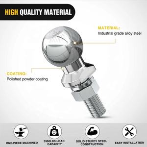 Boule d'attelage en acier forgé de 2 pouces 10K Lbs Boule de <span class=keywords><strong>remorquage</strong></span> à usage intensif pour camion/SUV/UTV - Product Image 4