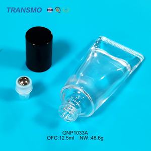 Tube de brillant à lèvres en verre écologique personnalisé avec logo, 10 ml, applicateur à bille, emballage cosmétique pour crème contour des yeux, vente en gros - Product Image 1