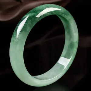 Boeddha Stenen Natuurlijke Jade Fortuin Zegen Armband Hoge Standaard Burmese Ijs Jade Armband Met Zwevend Groen