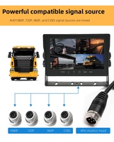 9 pouces CMSV6 1080P 4CH caméra de voiture à écran partagé 720P caméra de recul 1080P 4G WIFI GPS H.264 écran partagé DVR pour camions