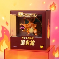 Nouvelle sortie : Ensemble de figurines de collection Charizard 30e anniversaire, accessoires de statues d'anime, collection de cadeaux, jeux de société