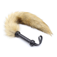 Grand fouet queue de renard pour couple, entraînement animalier, pagaie de fessée pour esclave, jouets sexuels BDSM pour jeux de rôle