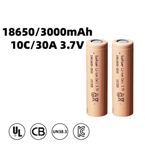 Batterie 18650 3000mAh 10C à décharge rapide |   Cellule d'alimentation Li-ion rechargeable 3,7 V pour aspirateur, trottinette électrique, modèles RC - Product Image 1