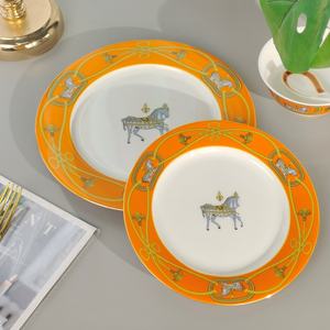 Assiette en céramique pour cuisine occidentale, plat de service pour gâteaux, steaks, desserts et fruits - Product Image 4