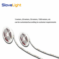 Tira de Luz LED de Cobre de Tres Colores DC12V 2835 8mm 12W/M 120LEDs (Cadena de Luces) para Iluminación Inteligente de Espejos de Baño en Hoteles