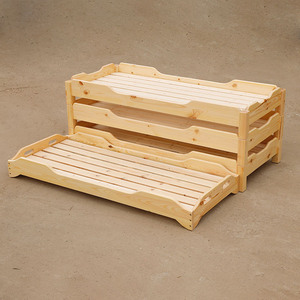 Wooden Single <strong>Bed</strong> for Children Kindergarten Daycare Center Daycare Center <strong>Resting</strong> <strong>Bed</strong> Can Be Stacked to Save Space for Children - Product Image 1