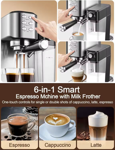 Cafetera eléctrica de control mecánico automático con funcionamiento estable y tanque de leche extraíble de 700 ml - Product Image 4