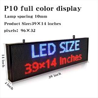 Écran de défilement de texte à LED Écran de bande électronique couleur extérieure Tête de porte Écran publicitaire à LED étanche