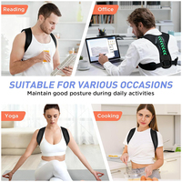 Ceinture de soutien dorsal unisexe réglable et respirante, correcteur de posture anti-cyphose