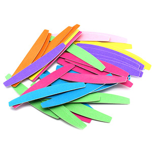 Bán buôn của màu sắc khác nhau của móng tay bằng gỗ tập tin có thể giặt nửa mặt trăng mỏng móng tay gỗ tập tin - Product Image 4